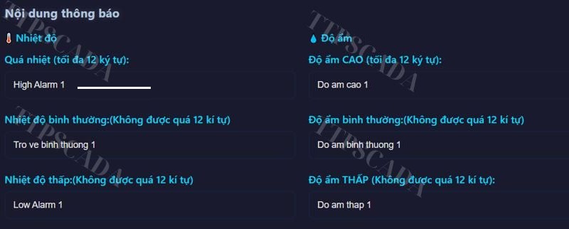 nội dung cảnh báo linh hoạt